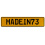 MADEIN73  - Yellow Aluminum Street Sign Mancave Euro Plate Name Door Sign Wall