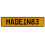 MADEIN83  - Yellow Aluminum Street Sign Mancave Euro Plate Name Door Sign Wall