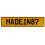 MADEIN87  - Yellow Aluminum Street Sign Mancave Euro Plate Name Door Sign Wall