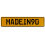 MADEIN90  - Yellow Aluminum Street Sign Mancave Euro Plate Name Door Sign Wall