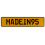MADEIN95  - Yellow Aluminum Street Sign Mancave Euro Plate Name Door Sign Wall