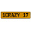 1CRAZY 17  - Yellow Aluminum Street Sign Mancave Euro Plate Name Door Sign Wall