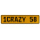 1CRAZY 58  - Yellow Aluminum Street Sign Mancave Euro Plate Name Door Sign Wall
