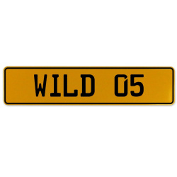 WILD 05  - Yellow Aluminum Street Sign Mancave Euro Plate Name Door Sign Wall