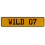 WILD 07  - Yellow Aluminum Street Sign Mancave Euro Plate Name Door Sign Wall