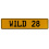 WILD 28  - Yellow Aluminum Street Sign Mancave Euro Plate Name Door Sign Wall