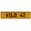 WILD 42  - Yellow Aluminum Street Sign Mancave Euro Plate Name Door Sign Wall