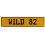WILD 82  - Yellow Aluminum Street Sign Mancave Euro Plate Name Door Sign Wall
