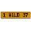 1 WILD 37  - Yellow Aluminum Street Sign Mancave Euro Plate Name Door Sign Wall
