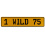 1 WILD 75  - Yellow Aluminum Street Sign Mancave Euro Plate Name Door Sign Wall