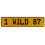 1 WILD 87  - Yellow Aluminum Street Sign Mancave Euro Plate Name Door Sign Wall