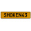 SMOKEN43  - Yellow Aluminum Street Sign Mancave Euro Plate Name Door Sign Wall