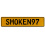 SMOKEN97  - Yellow Aluminum Street Sign Mancave Euro Plate Name Door Sign Wall