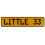 LITTLE 33  - Yellow Aluminum Street Sign Mancave Euro Plate Name Door Sign Wall