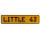 LITTLE 43  - Yellow Aluminum Street Sign Mancave Euro Plate Name Door Sign Wall