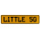 LITTLE 50  - Yellow Aluminum Street Sign Mancave Euro Plate Name Door Sign Wall