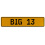BIG 13  - Yellow Aluminum Street Sign Mancave Euro Plate Name Door Sign Wall