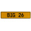 BIG 26  - Yellow Aluminum Street Sign Mancave Euro Plate Name Door Sign Wall