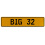 BIG 32  - Yellow Aluminum Street Sign Mancave Euro Plate Name Door Sign Wall