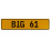 BIG 61  - Yellow Aluminum Street Sign Mancave Euro Plate Name Door Sign Wall