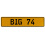BIG 74  - Yellow Aluminum Street Sign Mancave Euro Plate Name Door Sign Wall