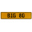 BIG 80  - Yellow Aluminum Street Sign Mancave Euro Plate Name Door Sign Wall