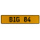 BIG 84  - Yellow Aluminum Street Sign Mancave Euro Plate Name Door Sign Wall