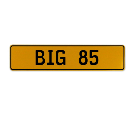 BIG 85  - Yellow Aluminum Street Sign Mancave Euro Plate Name Door Sign Wall