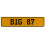 BIG 87  - Yellow Aluminum Street Sign Mancave Euro Plate Name Door Sign Wall
