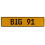 BIG 91  - Yellow Aluminum Street Sign Mancave Euro Plate Name Door Sign Wall
