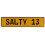SALTY 13  - Yellow Aluminum Street Sign Mancave Euro Plate Name Door Sign Wall