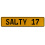 SALTY 17  - Yellow Aluminum Street Sign Mancave Euro Plate Name Door Sign Wall