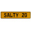 SALTY 20  - Yellow Aluminum Street Sign Mancave Euro Plate Name Door Sign Wall