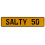 SALTY 50  - Yellow Aluminum Street Sign Mancave Euro Plate Name Door Sign Wall