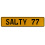 SALTY 77  - Yellow Aluminum Street Sign Mancave Euro Plate Name Door Sign Wall