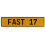 FAST 17  - Yellow Aluminum Street Sign Mancave Euro Plate Name Door Sign Wall