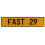 FAST 29  - Yellow Aluminum Street Sign Mancave Euro Plate Name Door Sign Wall