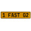 1 FAST 02  - Yellow Aluminum Street Sign Mancave Euro Plate Name Door Sign Wall