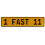 1 FAST 11  - Yellow Aluminum Street Sign Mancave Euro Plate Name Door Sign Wall