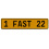 1 FAST 22  - Yellow Aluminum Street Sign Mancave Euro Plate Name Door Sign Wall