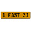 1 FAST 31  - Yellow Aluminum Street Sign Mancave Euro Plate Name Door Sign Wall