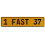 1 FAST 37  - Yellow Aluminum Street Sign Mancave Euro Plate Name Door Sign Wall