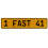 1 FAST 41  - Yellow Aluminum Street Sign Mancave Euro Plate Name Door Sign Wall