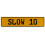 SLOW 10  - Yellow Aluminum Street Sign Mancave Euro Plate Name Door Sign Wall