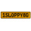 1SLOPPY80  - Yellow Aluminum Street Sign Mancave Euro Plate Name Door Sign Wall