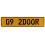 09 2DOOR  - Yellow Aluminum Street Sign Mancave Euro Plate Name Door Sign Wall
