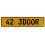 42 3DOOR  - Yellow Aluminum Street Sign Mancave Euro Plate Name Door Sign Wall