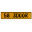 58 3DOOR  - Yellow Aluminum Street Sign Mancave Euro Plate Name Door Sign Wall