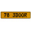 78 3DOOR  - Yellow Aluminum Street Sign Mancave Euro Plate Name Door Sign Wall
