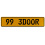 99 3DOOR  - Yellow Aluminum Street Sign Mancave Euro Plate Name Door Sign Wall
